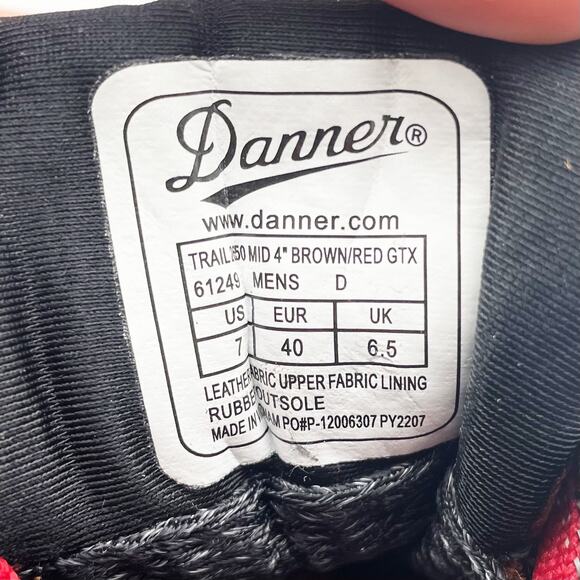 Danner Mens 4" Trail 2650 Mid GTX Hiking Shoes US 7 D EU 40 Brown Red WP NIB - Picture 13 of 13